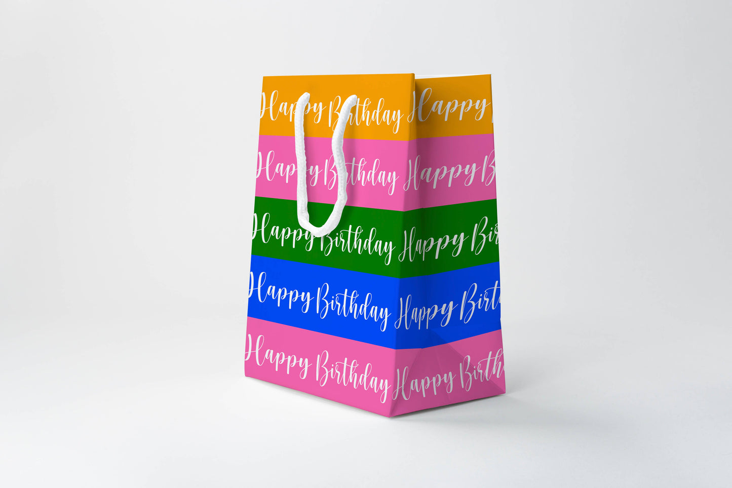 Birthday Gift Bag - Striped
