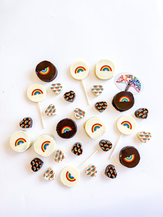 Pride Chocolate Box: Rainbow Lollipops & Bonbons