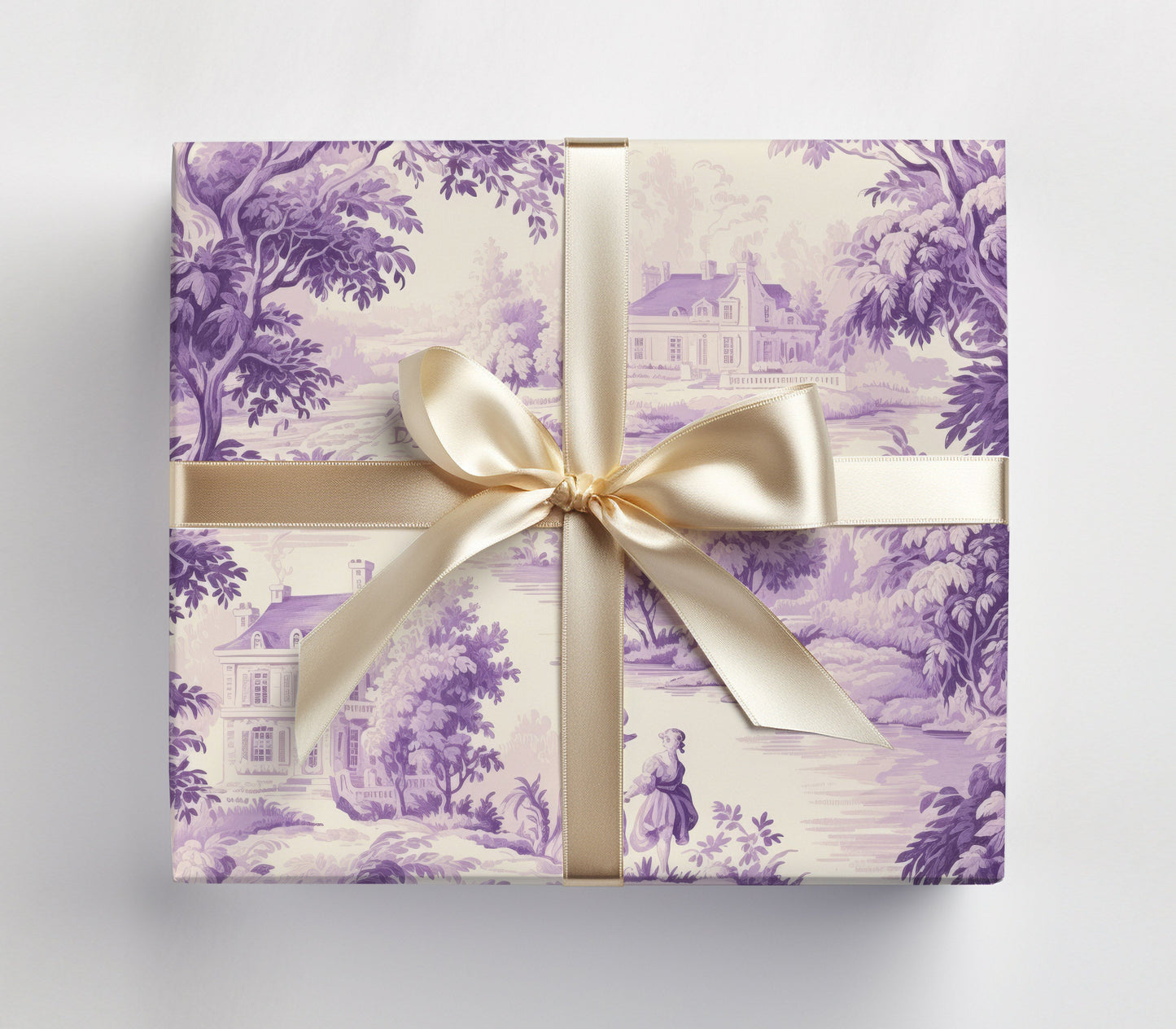 Lavender Toile Gift Wrap