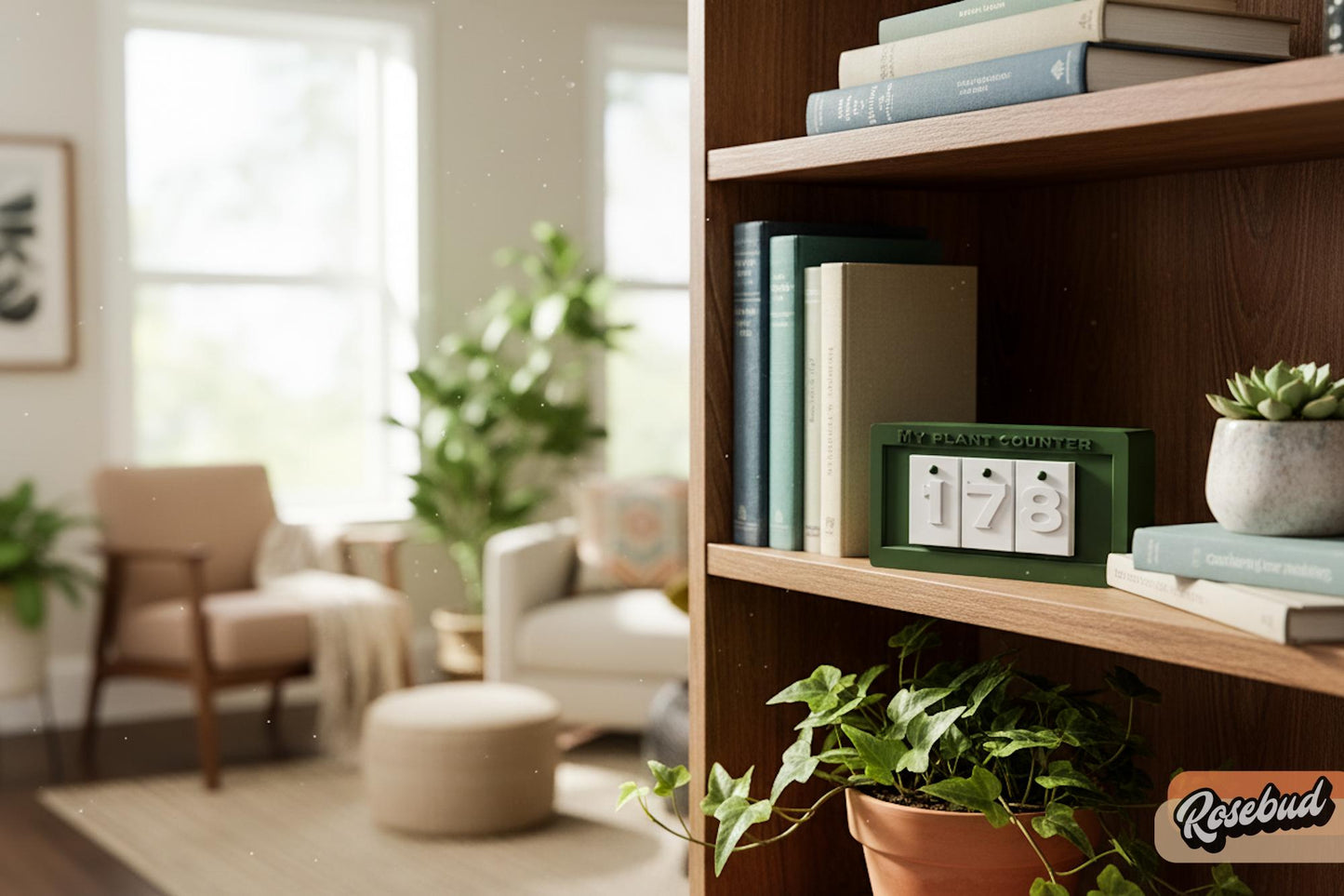 Plant Lover Gift, Plant Counter Sliding Display, Unique Houseplant Gift Idea, Garden Lover Gift, Modern Plant Decor, Plant Milestone Counter