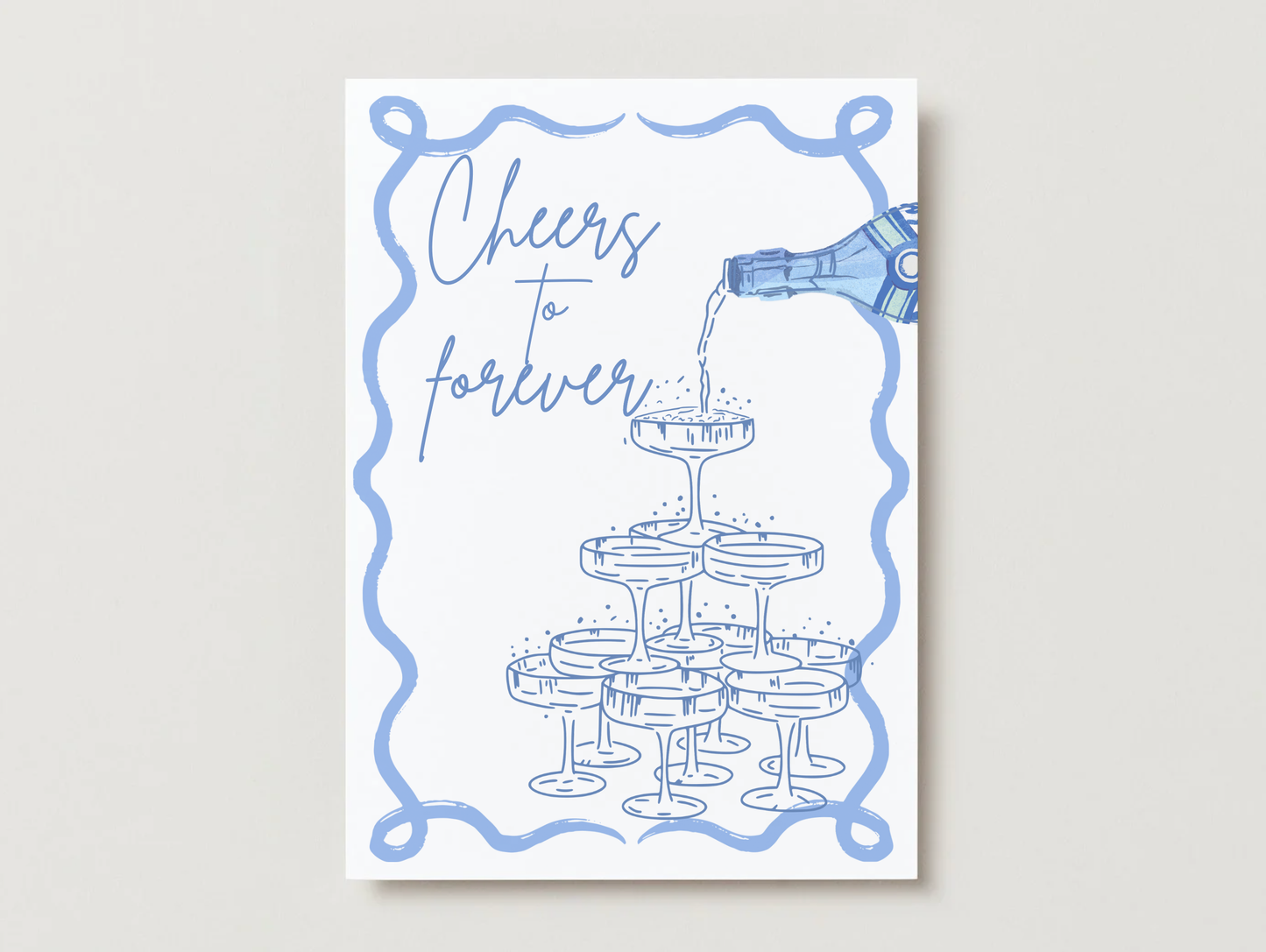 "Cheers to Forever" Greeting Card