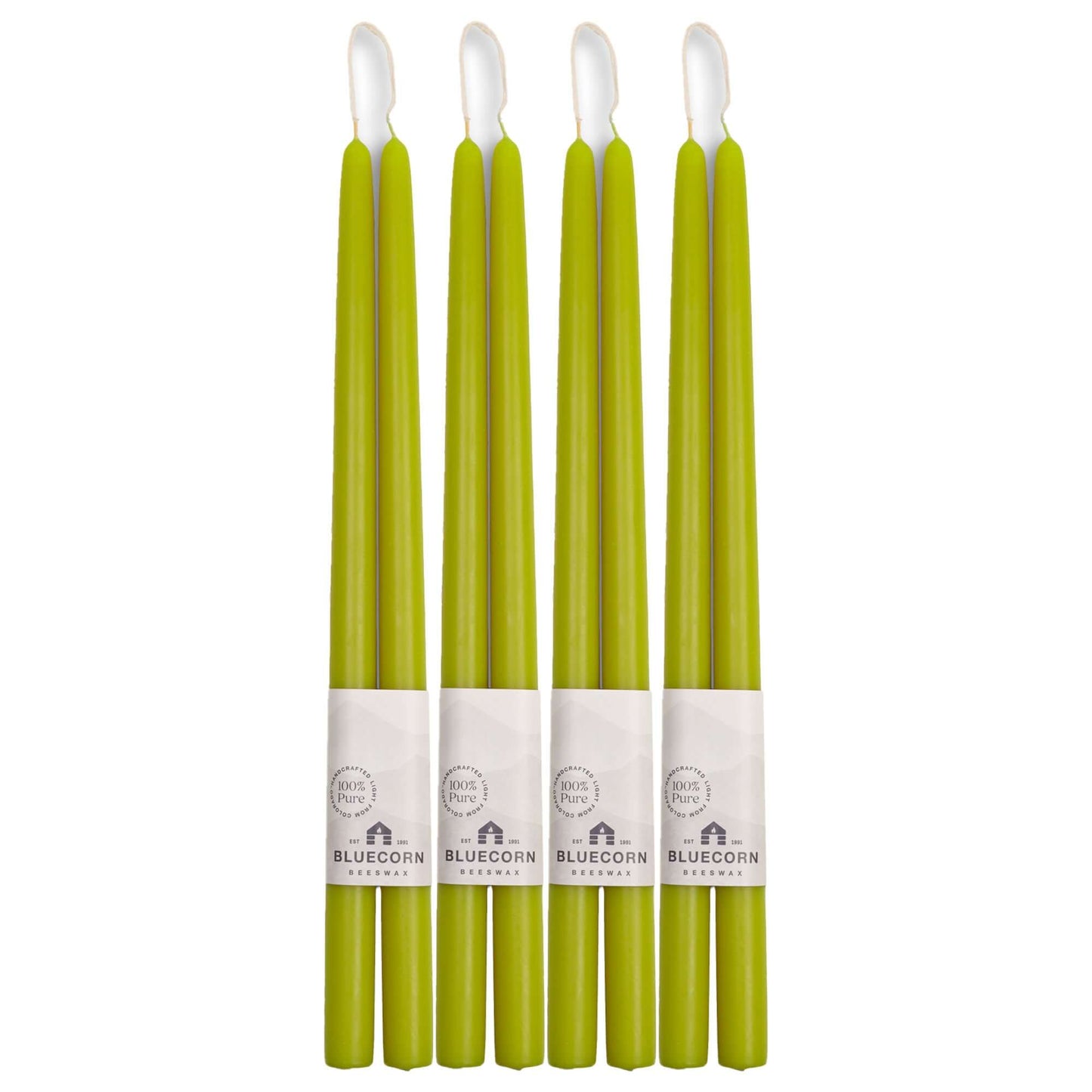 Hand-Dipped Beeswax Taper Candles - Bulk 4-Pair Bundle