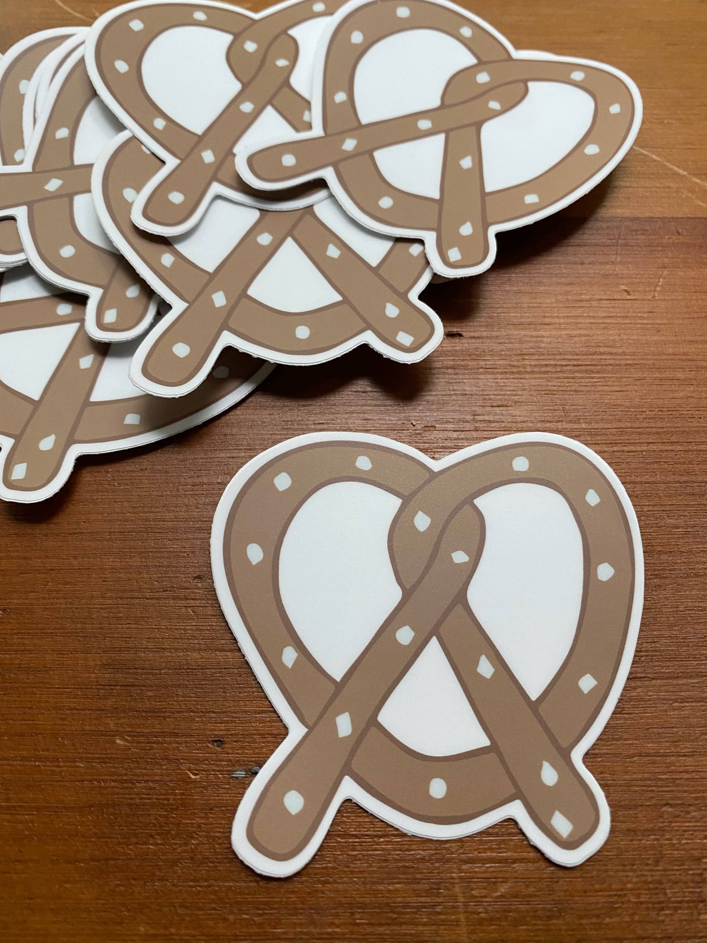 Pretzel hand drawn waterproof vinyl sticker decal