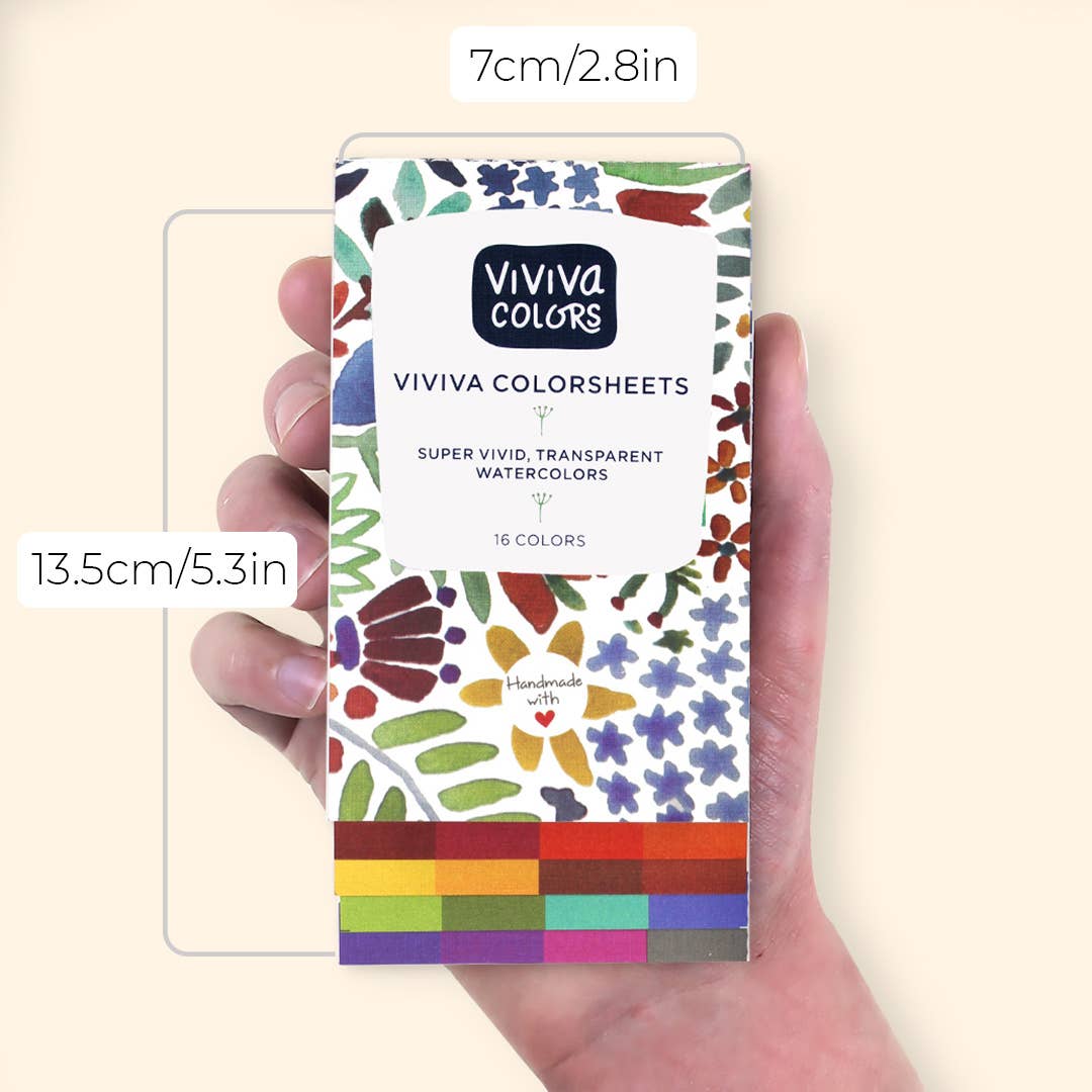 Colorsheets - 16 Watercolors & 1 Water Brush Set