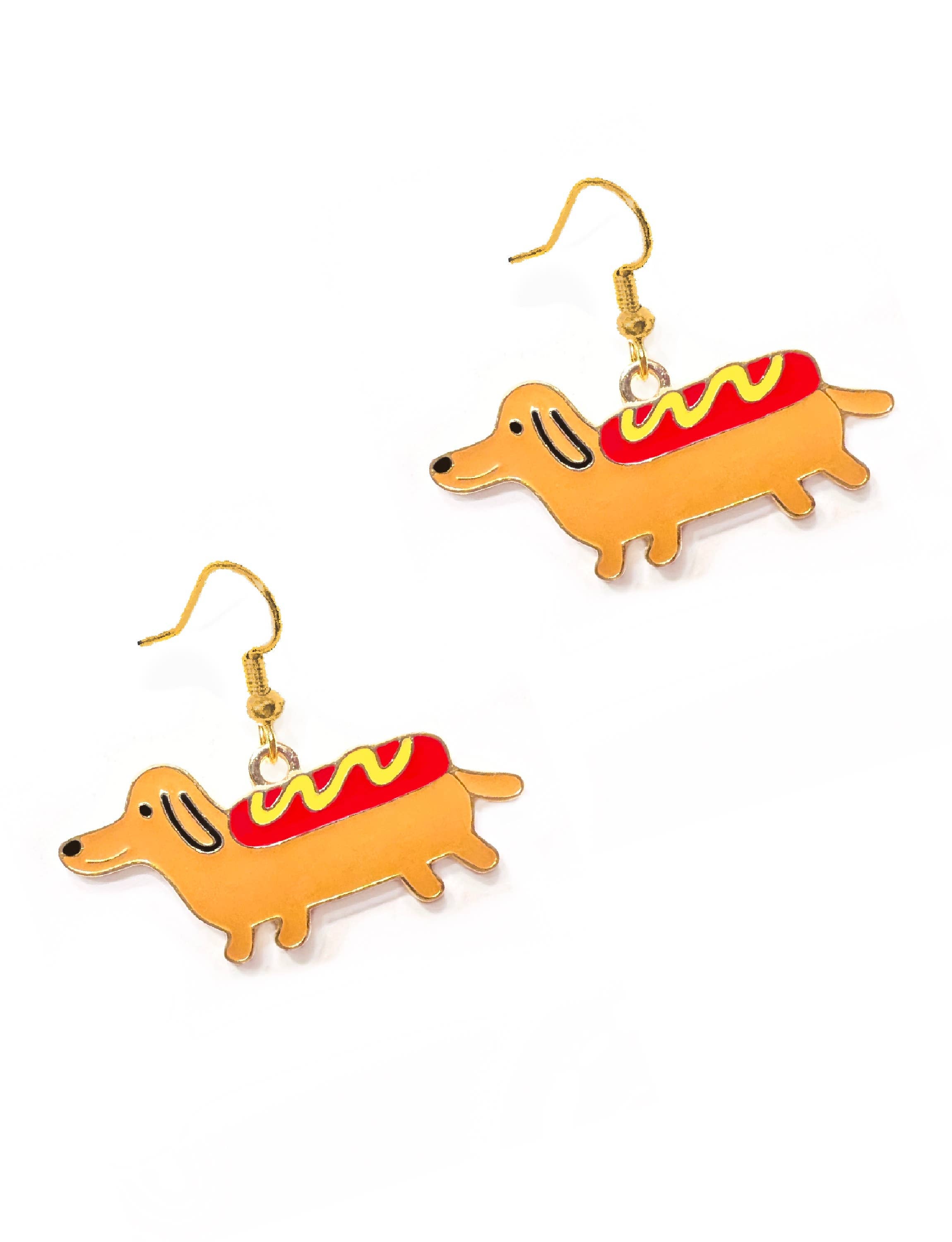 Adorable Hot Dog Earrings - 0