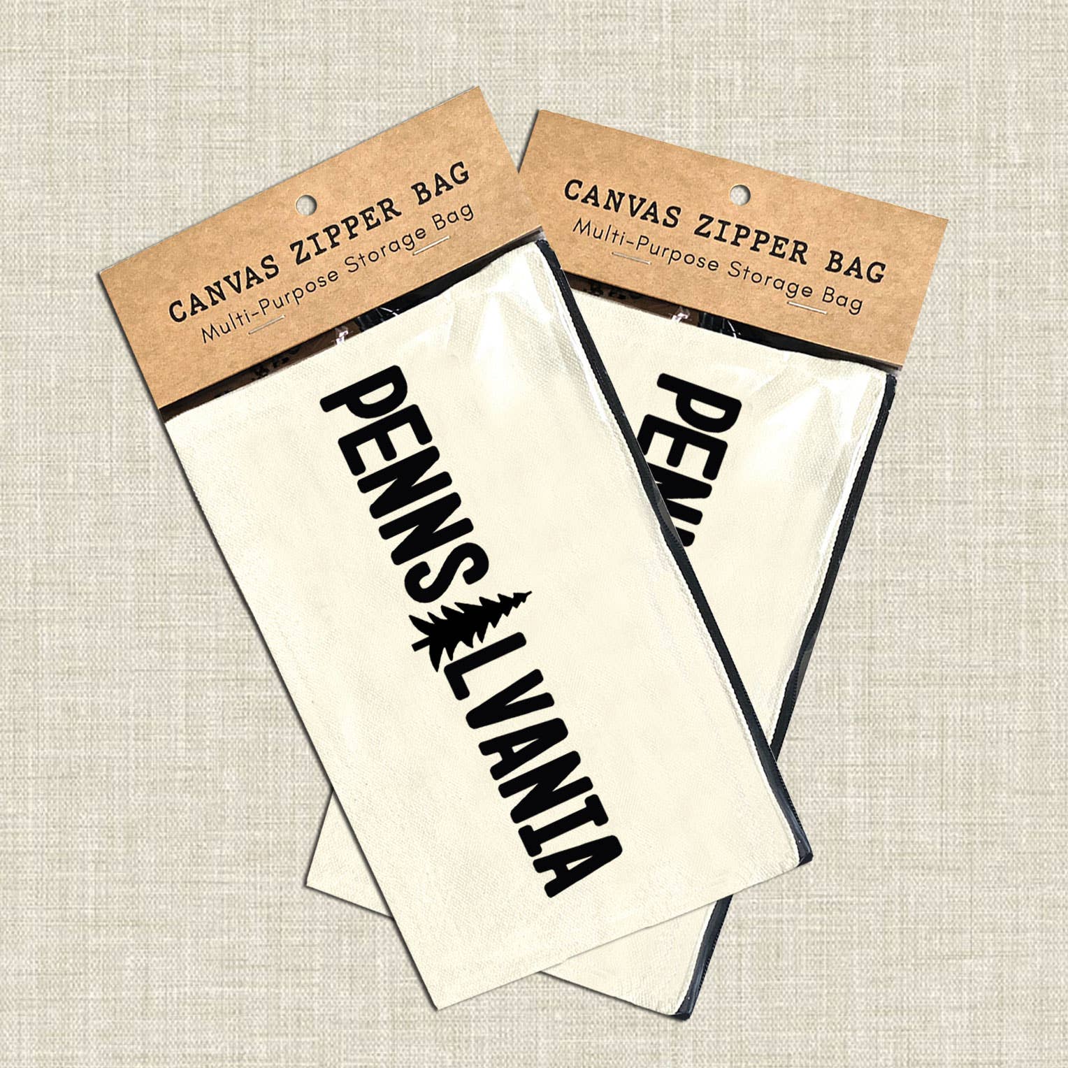 Multi-Use Canvas Zipper Pouches
