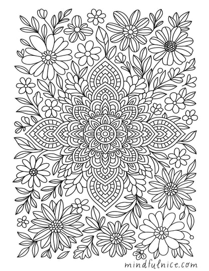 Breathe Between The Lines: A Mindful Coloring Book