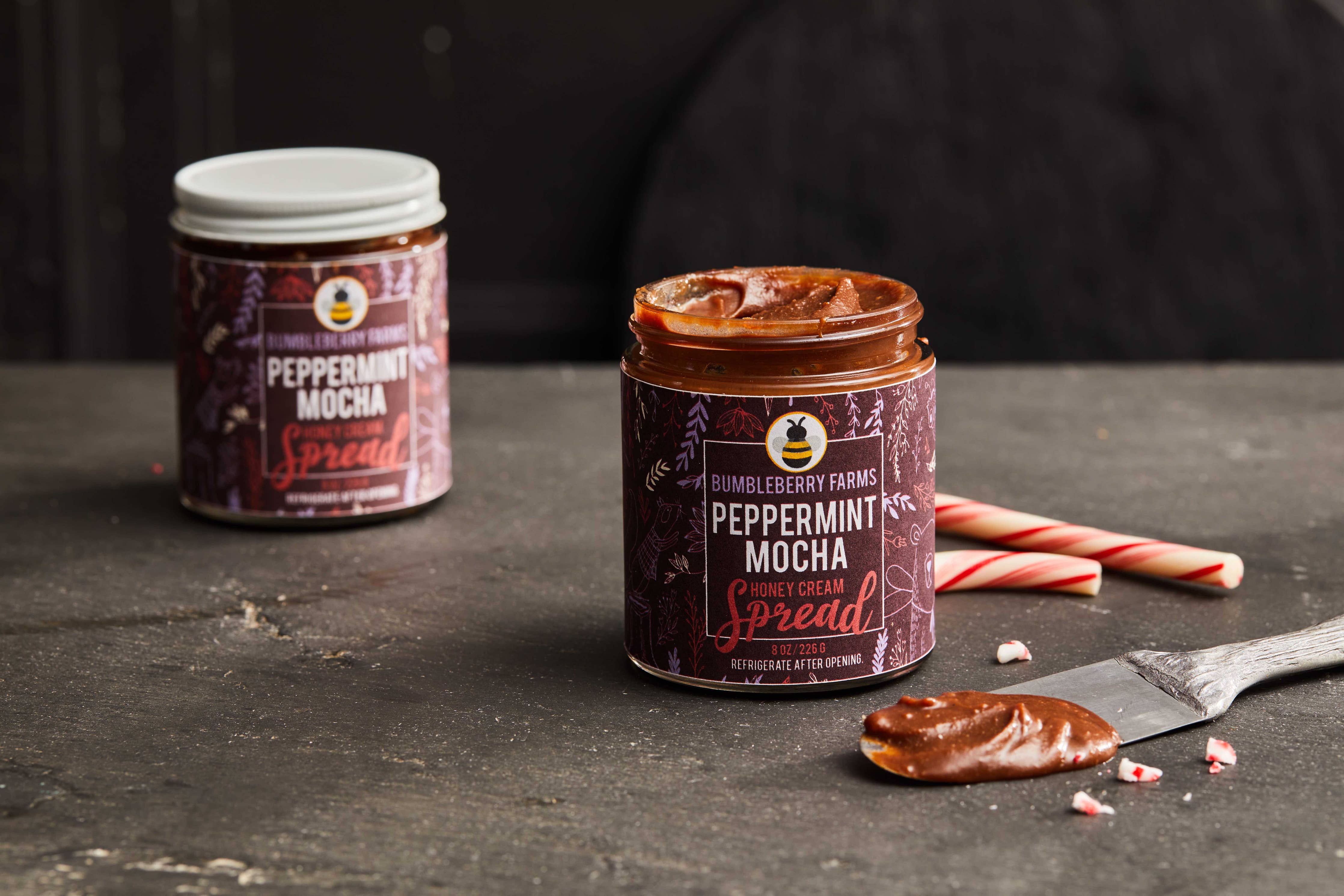 SEASONAL Peppermint Mocha Honey Cream Spread - 0