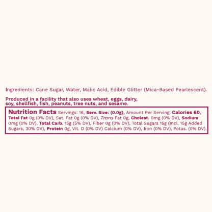 Glitter Simple Syrup, 16 fl oz