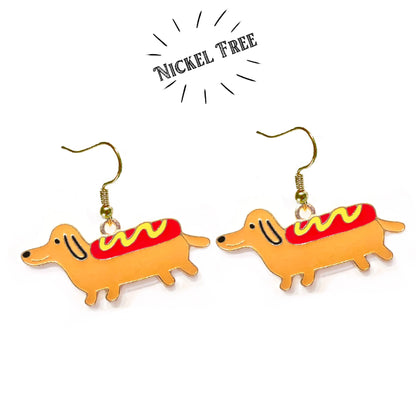 Adorable Hot Dog Earrings