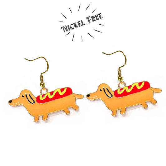 Adorable Hot Dog Earrings
