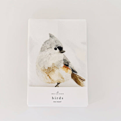 Birds tea towel
