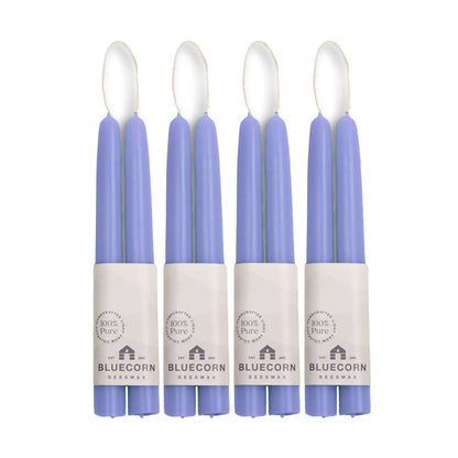 Hand-Dipped Beeswax Taper Candles - Bulk 4-Pair Bundle