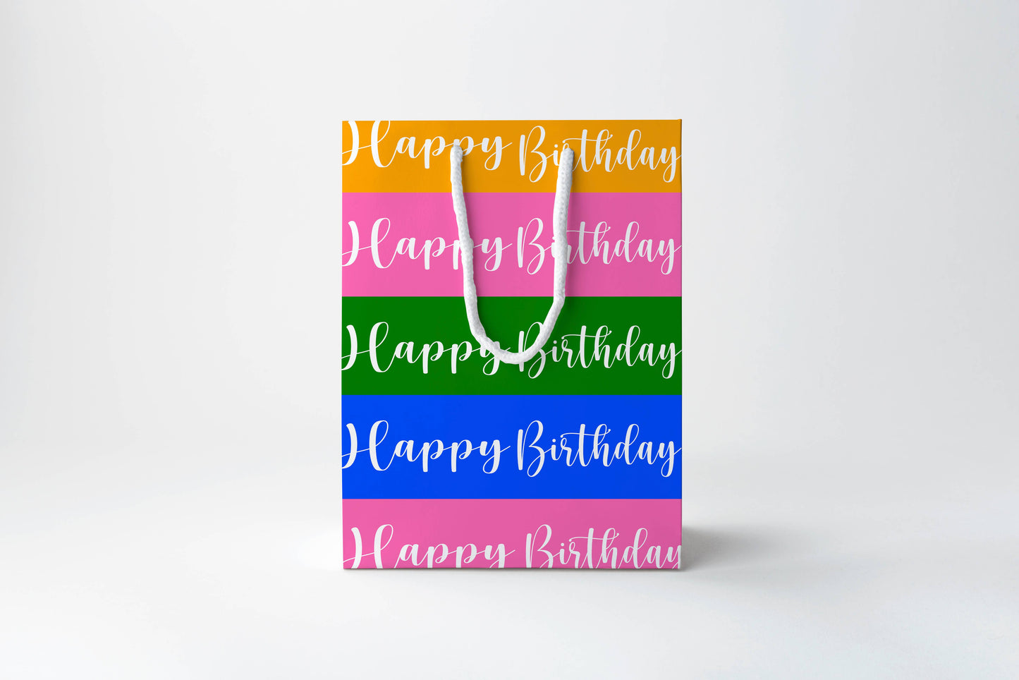 Birthday Gift Bag - Striped