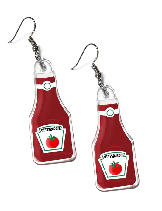 Pittsburgh Ketchup Earrings