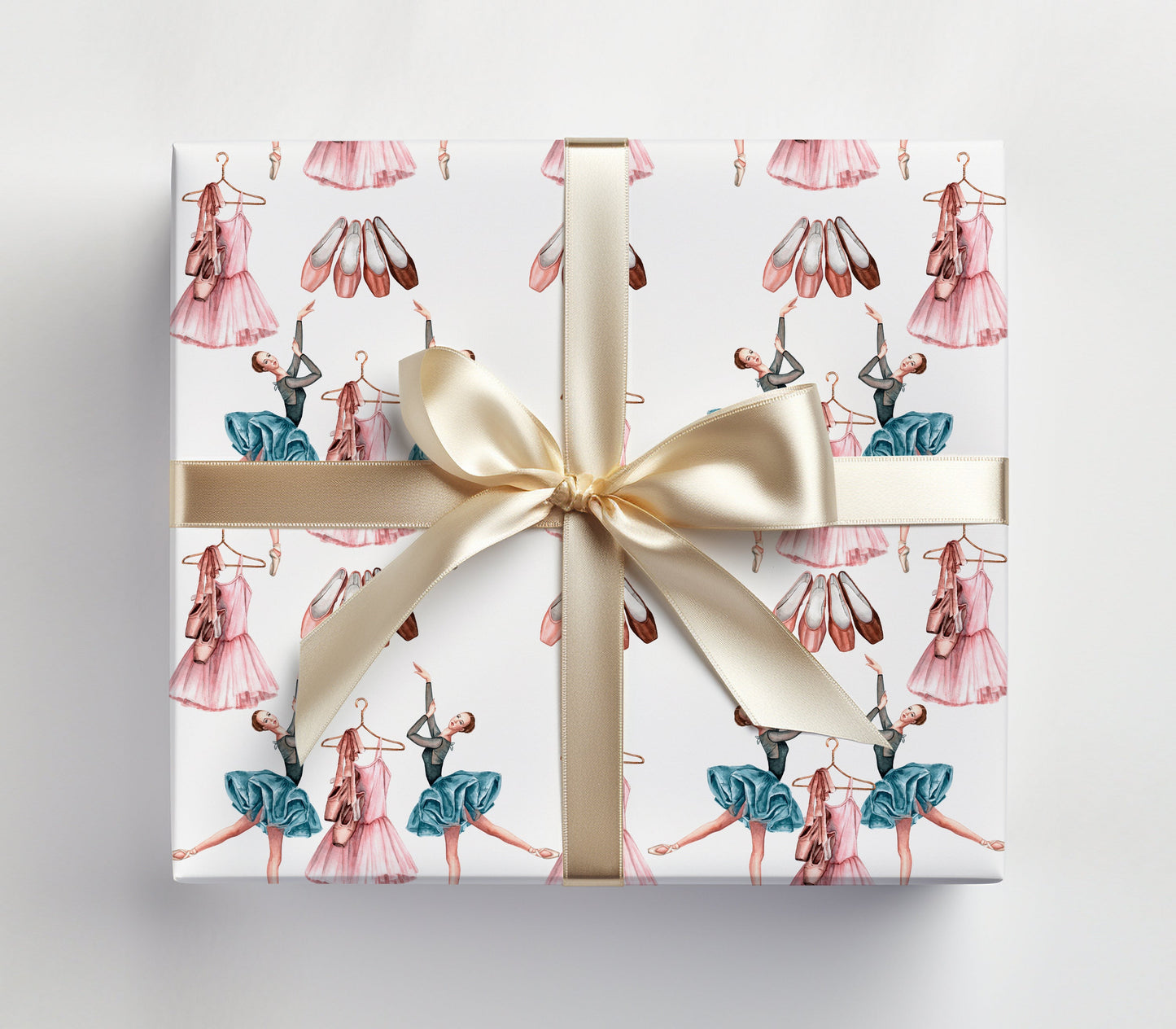 Ballerina Gift Wrap - (Teal Tutu)
