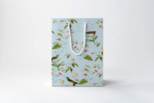 Blue Chinoiserie Bird Gift Bag