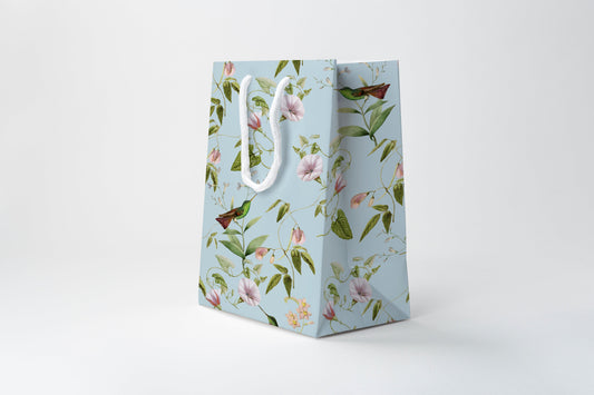 Blue Chinoiserie Bird Gift Bag