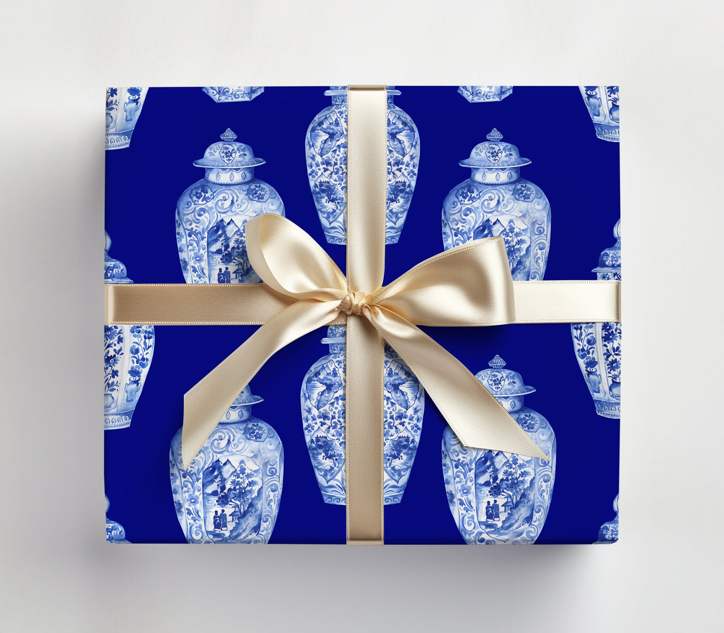 Blue Ginger Jar Gift Wrap
