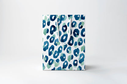 Blue Leopard Gift Bag