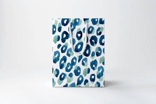 Blue Leopard Gift Bag