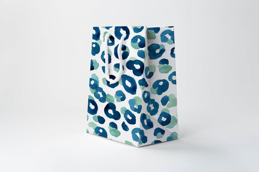 Blue Leopard Gift Bag