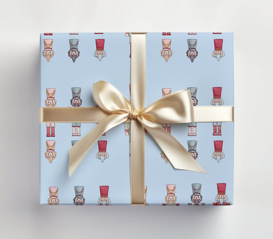 Blue Nutcracker Gift Wrap