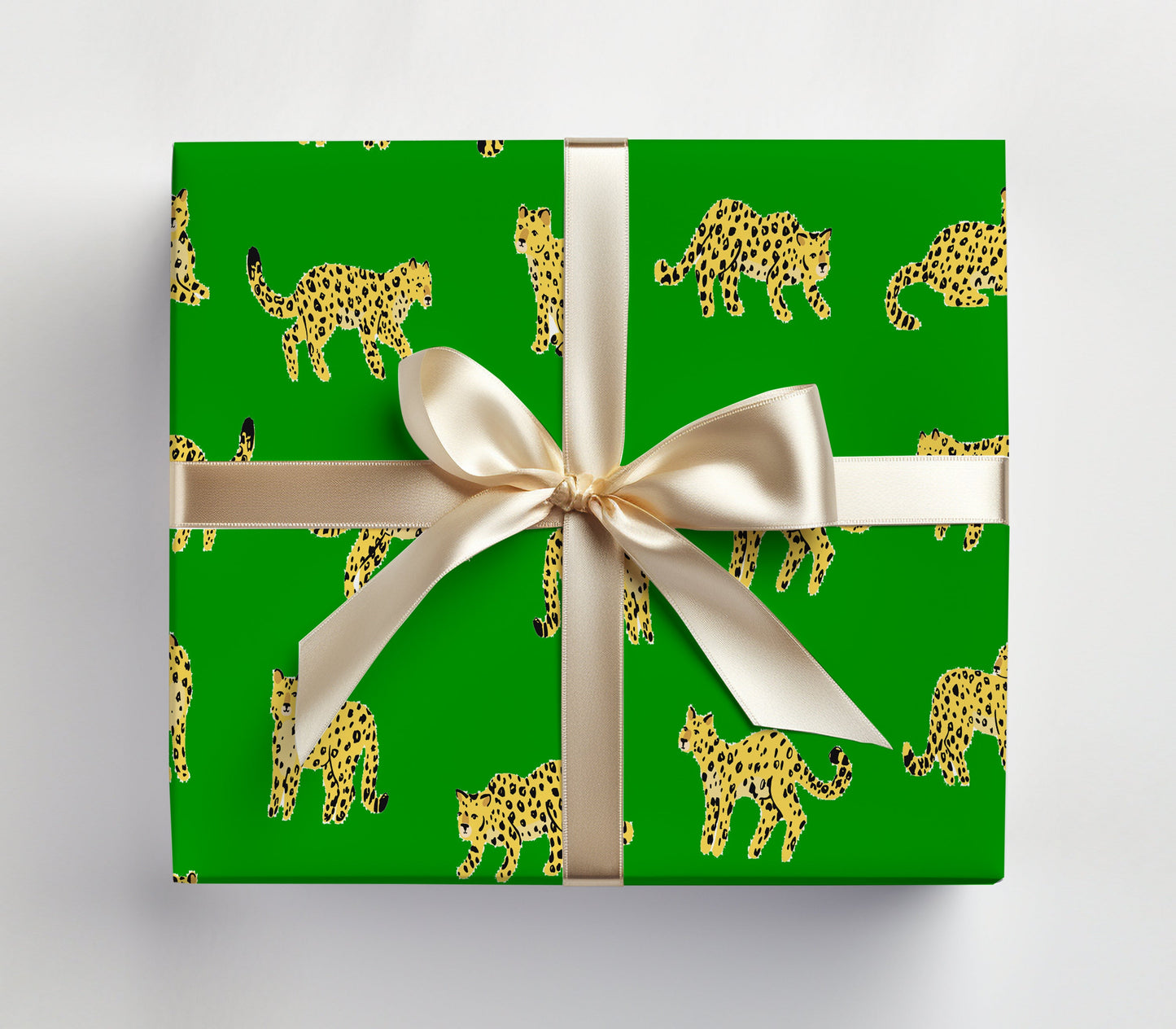 Green Leopard Gift Wrap