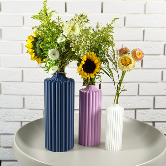 Haute Top Floral Vase – Modern Vase for Flowers, Mother’s Day Gift, Aesthetic Home Decor, 3 Sizes, Bold Colors, Unique Vase for Living Room