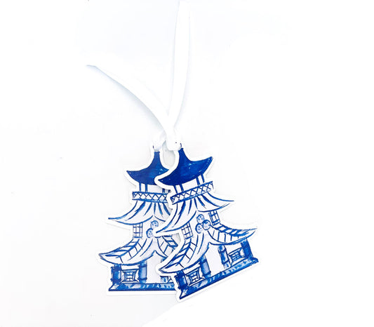 Chinoiserie Pagoda Gift Tag