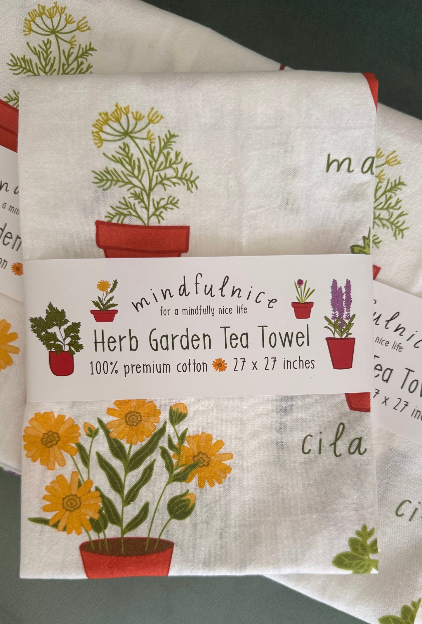 Herb Garden Tea Towel