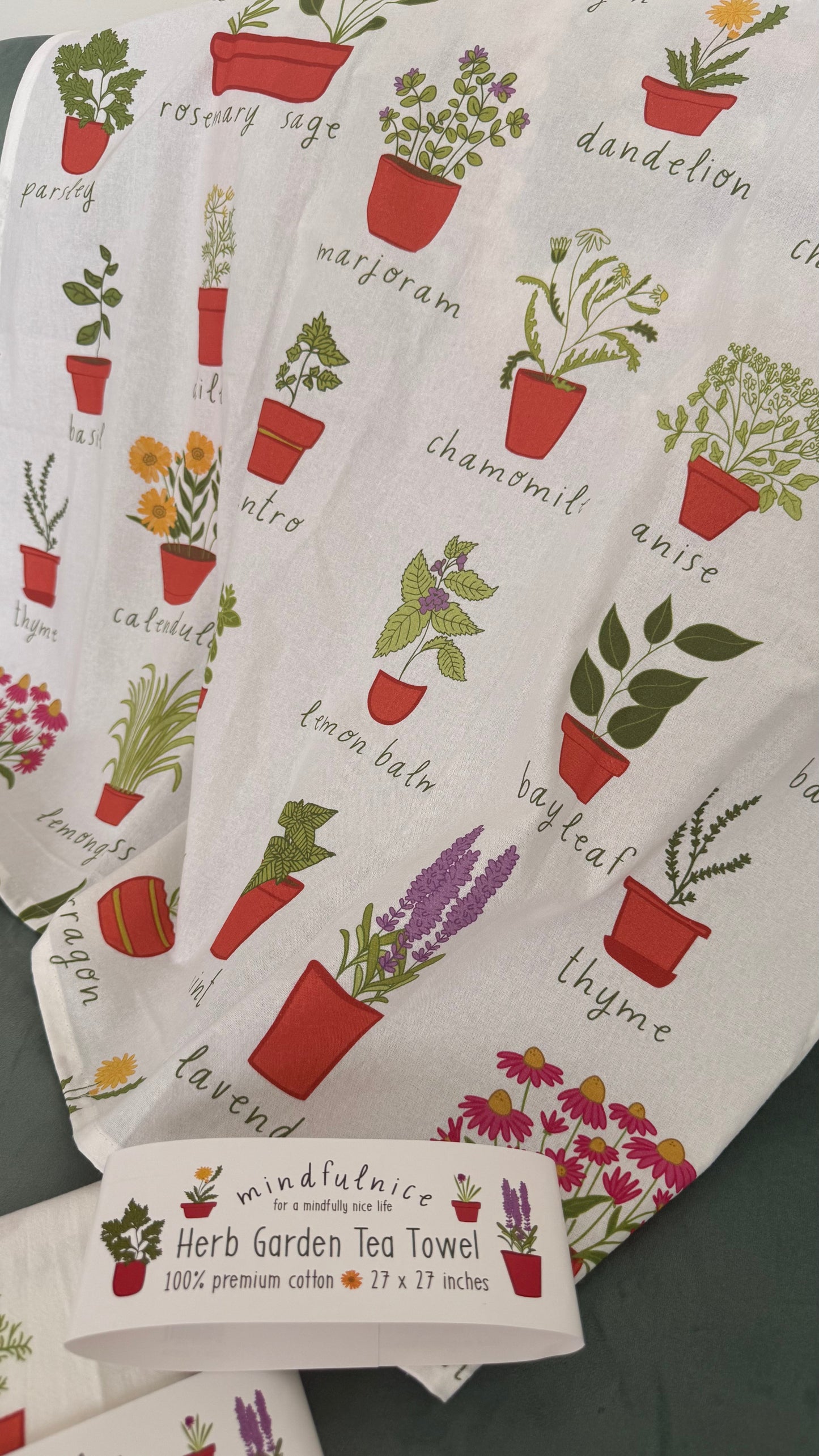 Herb Garden Tea Towel