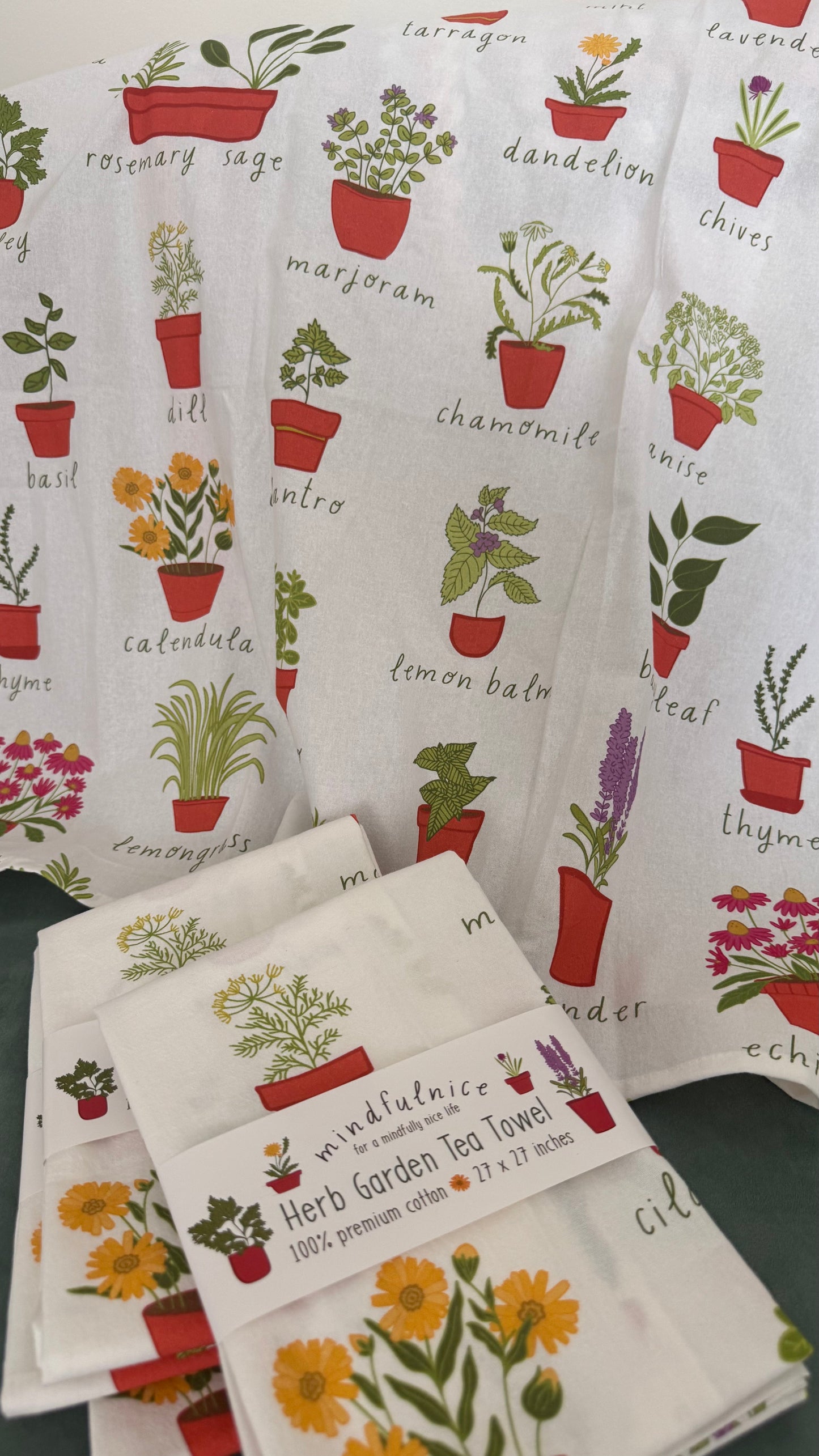 Herb Garden Tea Towel