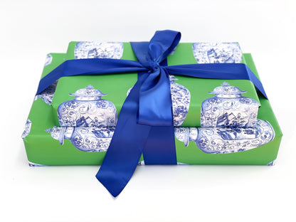 Green Ginger Jar Gift Wrap