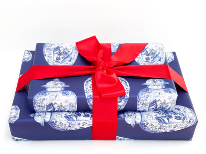Blue Ginger Jar Gift Wrap