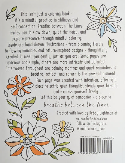 Breathe Between The Lines: a mindful coloring book