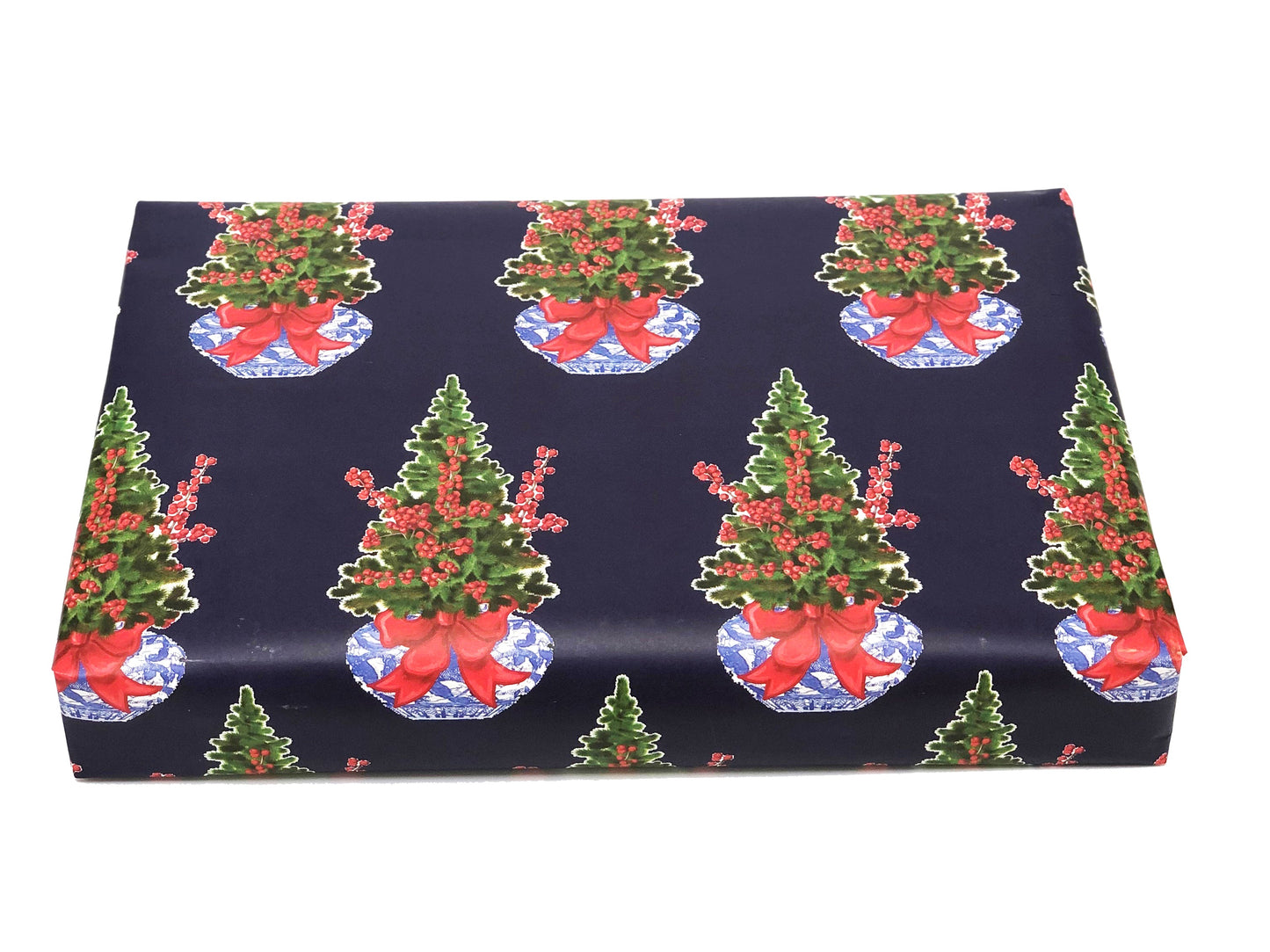 Blue Christmas Chinoiserie Gift Wrap