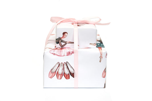 Ballerina Gift Wrap - (Teal Tutu)