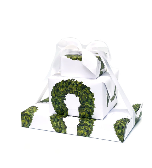 Boxwood Wreath Printed Wrapping Paper
