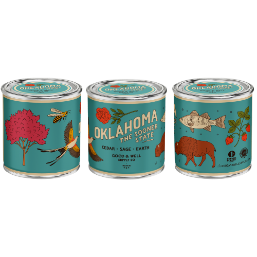 Oklahoma State Candle