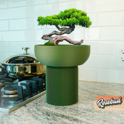 Modern Pedestal Plant Pot, Two-Piece