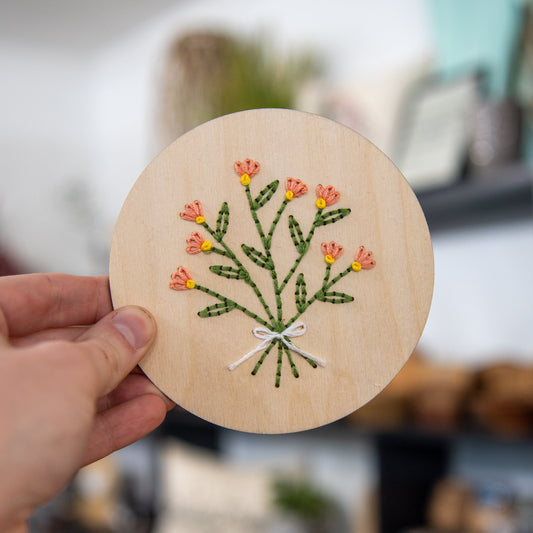 Peonie Bouquet Embroidery Kit