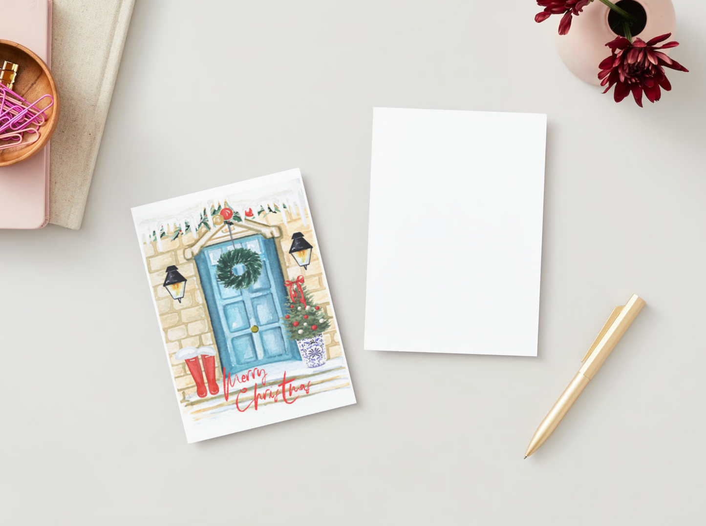 Blue Door Holiday Card
