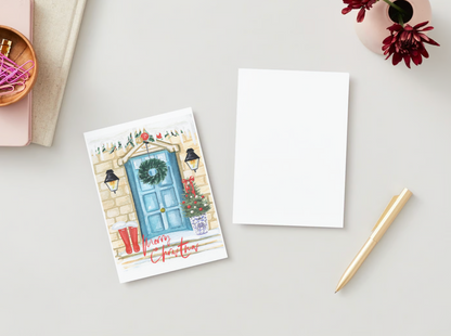 Blue Door Holiday Card