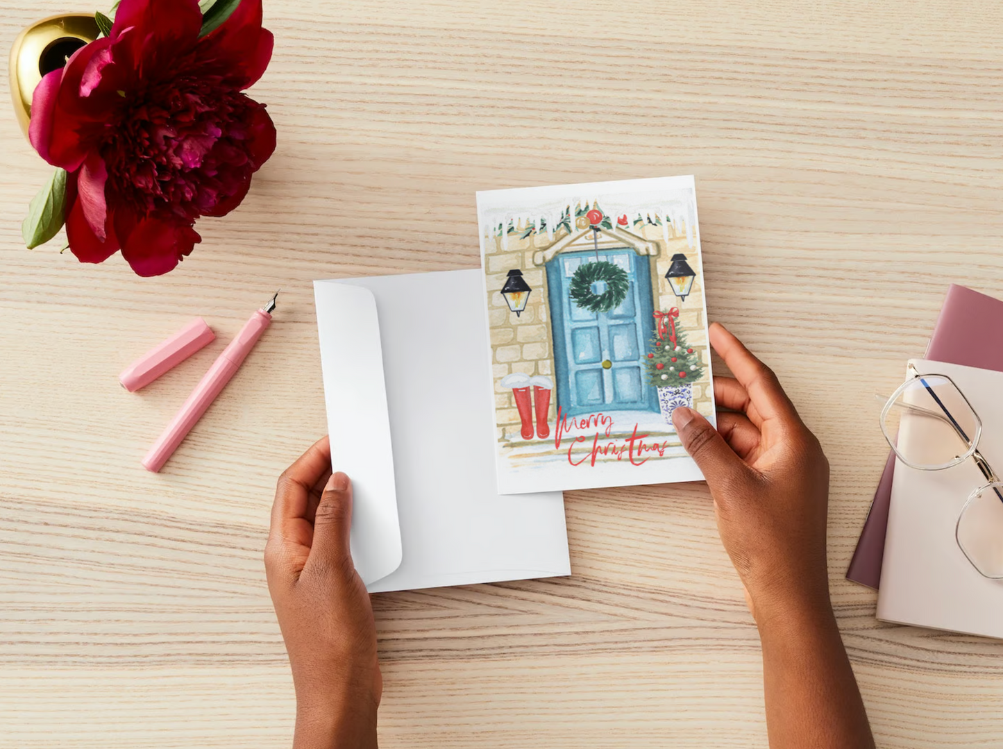 Blue Door Holiday Card