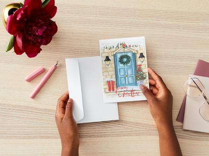 Blue Door Holiday Card