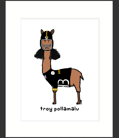 Troy Pollamalu print