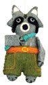 What could be more campy than this charming hand-felted racoon! Seriously goofy, and endearingly cute, he's sure to land a load of sales in your store. Made in Nepal. Includes a Fair Trade Home  Garden tag. 5.5"h x 5"w x 1.25"d

