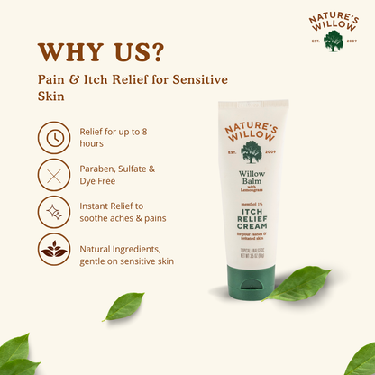 Nature’s Willow Itch Relief Cream w/Lemongrass