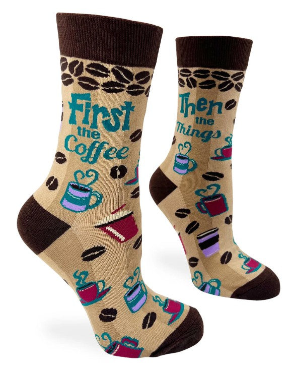 First the Coffee Womens Socks